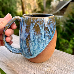 Northwest Mugs: OOAK, Blue World, Aurora Borealis, Teal, Green