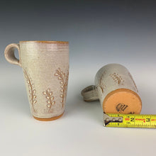 Load image into Gallery viewer, pottery travel mug, showing the bottom diameter of a typical mug